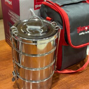 4 Tier Round Stainless Steel Tiffin Box - TBS4
