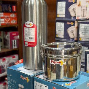Pigeon Stainless Steel Tiffin Box Small - Get Stainless Steel Bottle Free - PC21