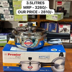 Premier Pan Pressure Cooker Stainless Steel - 3.5 Litres