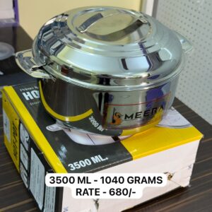 Stainless Steel Hotbox- 1040 Grams - 3500 ML