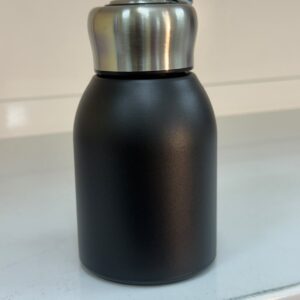 Vaccum Flask - Matte Black with Silver Top