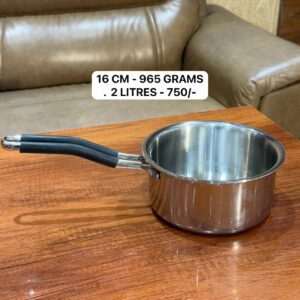 Triply Sausepan With Silicon Handle - 16 cm - 965 grams - 2 Litres