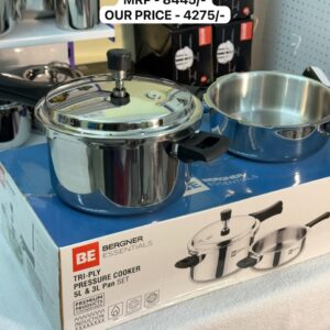 Bergner Triply Pressure Cooker - Set of 3L and 5L - 50% Offer
