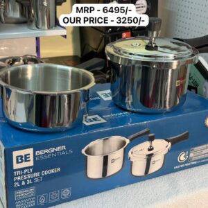Bergner Triply Pressure Cooker - Set of 2L and 3L - 50% Offer