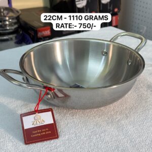 Triply Kadai - 22 Cm - 1110 Grams