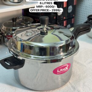 Triply Stainless Steel Pressure Cooker - 8 Litres