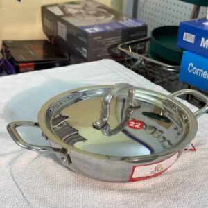 Triply Kadai with Triply Lid - 1465 Grams - 22 Cm